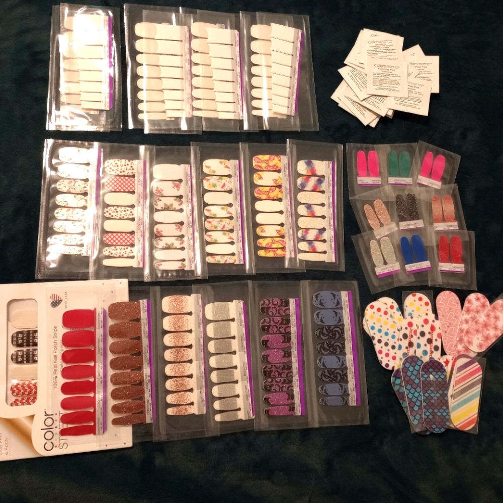 Color Street Stick on Nails Variety & Multi Pack with Samples 68 Items in total.